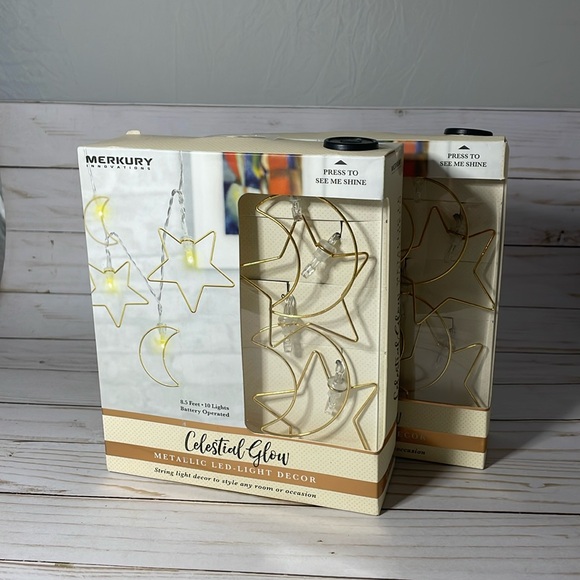 merkury innovations Other - Mercury Innovations Celestial Glow Moon Star LED String Lights NEW (2 Boxes)